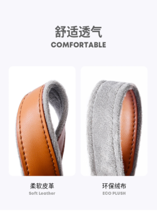 Eco Leather Dog Harness with Gold Metal Hardware